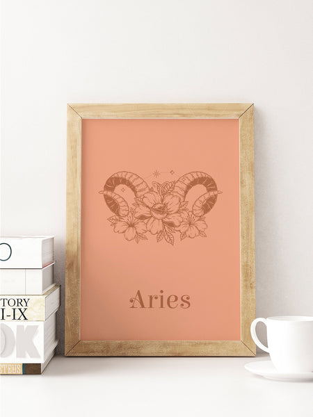 Aries Birthday Zodiac Horoscope Unframed Print