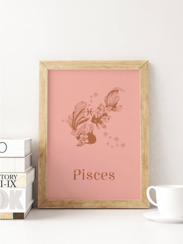Pisces Birthday Zodiac Horoscope Unframed Print