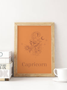 Capricorn Birthday Zodiac Horoscope Unframed Print