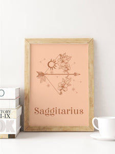 Saggitarius Birthday Zodiac Horoscope Unframed Print