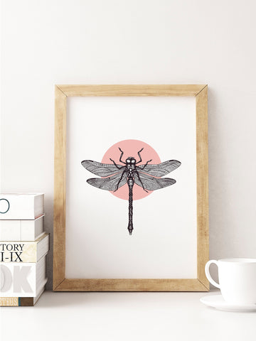 Choose Your Colour Abstract Bumble Bee Beetle Unframed Print