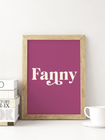 Fanny Scottish Slang Colour Unframed Print
