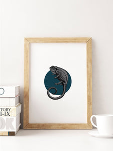 Choose Your Colour Abstract Chameleon Unframed Print