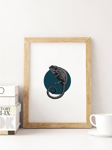 Choose Your Colour Abstract Chameleon Unframed Print