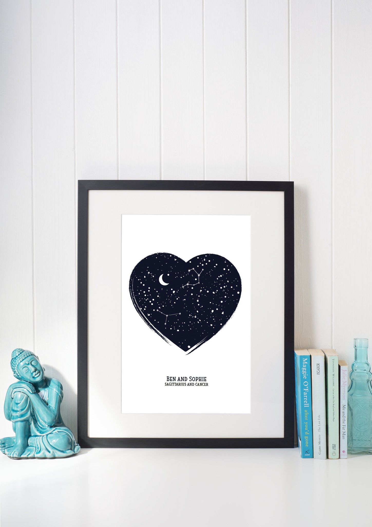 Personalised Zodiac Couple Zodiac Horoscope Unframed Print