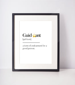 Guid c*nt Scottish Slang Definition Unframed Print