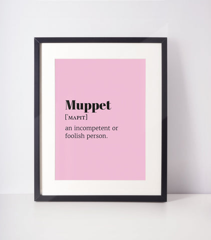 Muppet Choose Your Colour UNFRAMED PRINT Scots Room Decor Home Minimalist Bright Scodef Fun Scotland Slang Scottish
