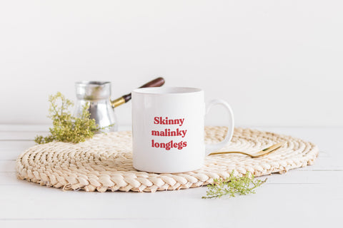 Skinny Malinky Longlegs Mug | Scots Scotland Slang Scottish Housewarming Gift
