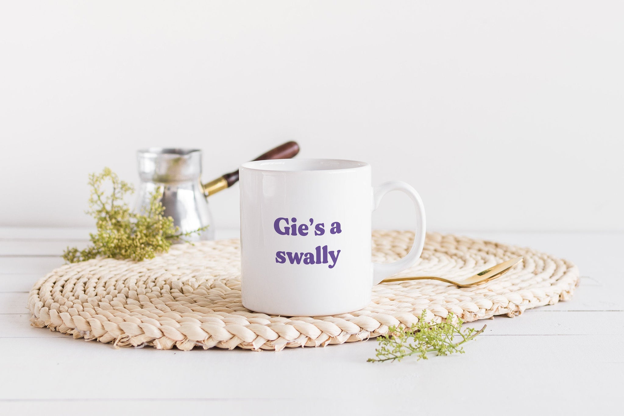 Gie's a Swally Scottish Sayings Slang Mug