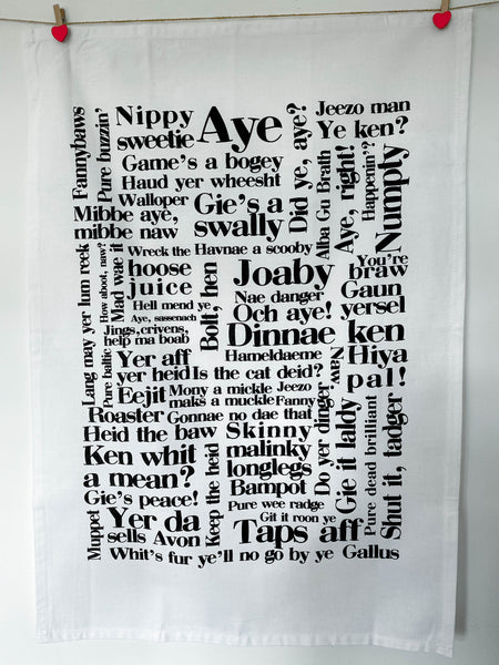 Scottish Sayings Scots Tea Towel