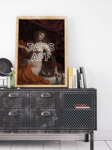 Taps Aff Scots Banter Scotland Slang Scottish Unframed Print