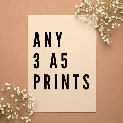 Any 3 A5 Prints Bundle Offer